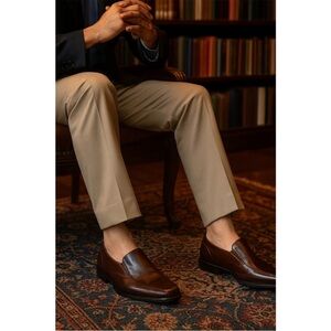 NEW Steve Madden P-Trace
Men's Brown Leather Dress Slip-On/Loafers size 12